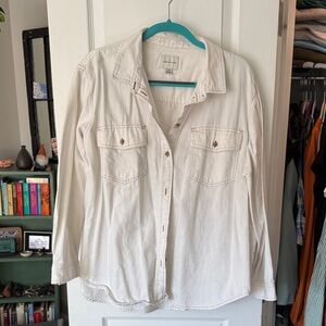 American Eagle Outfitters Off-White Button-Up Shirt